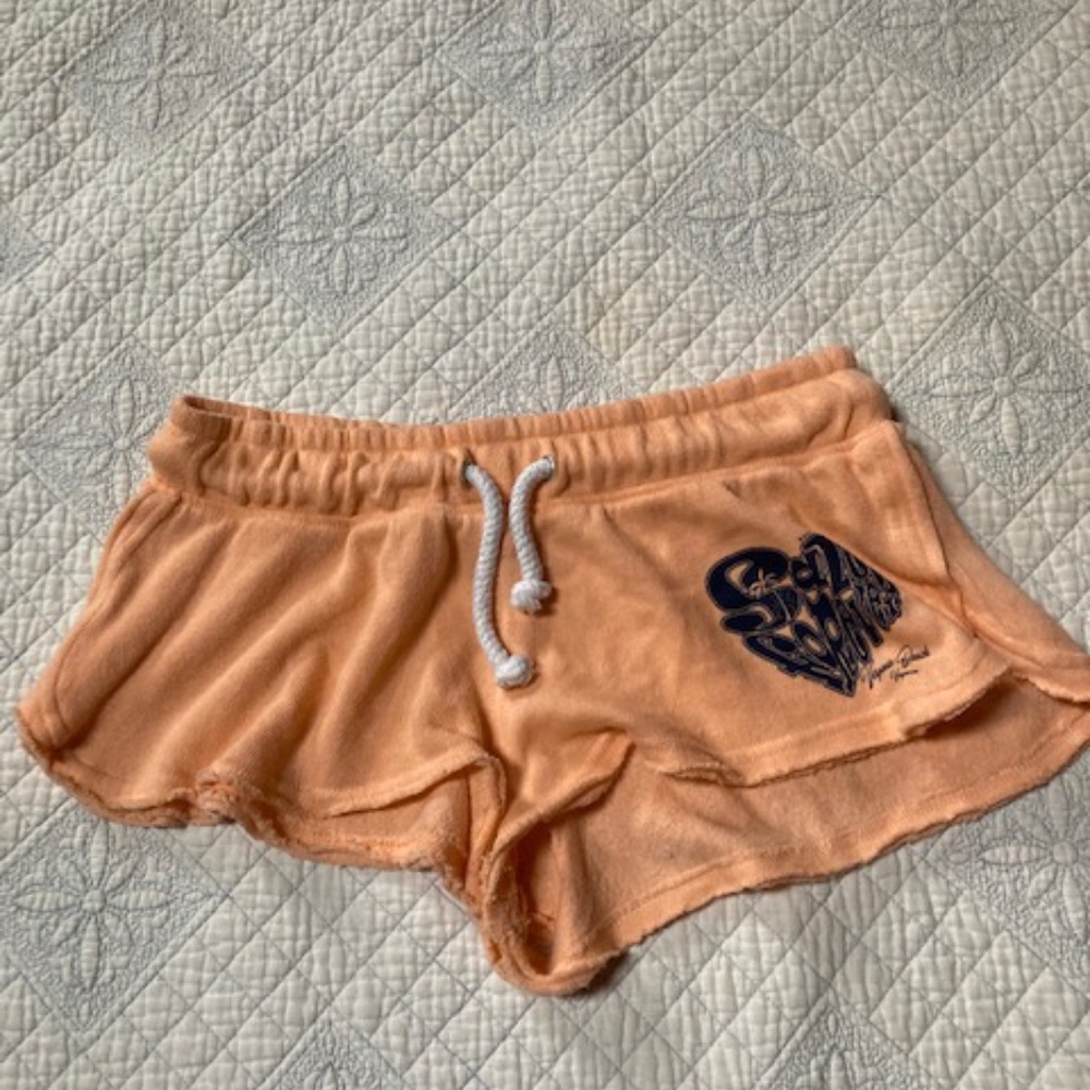 SUNSATIONS orange fleece shorts Size Medium